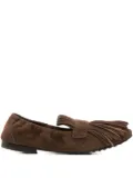 Tory Burch suede tassel ballet flats - Brown
