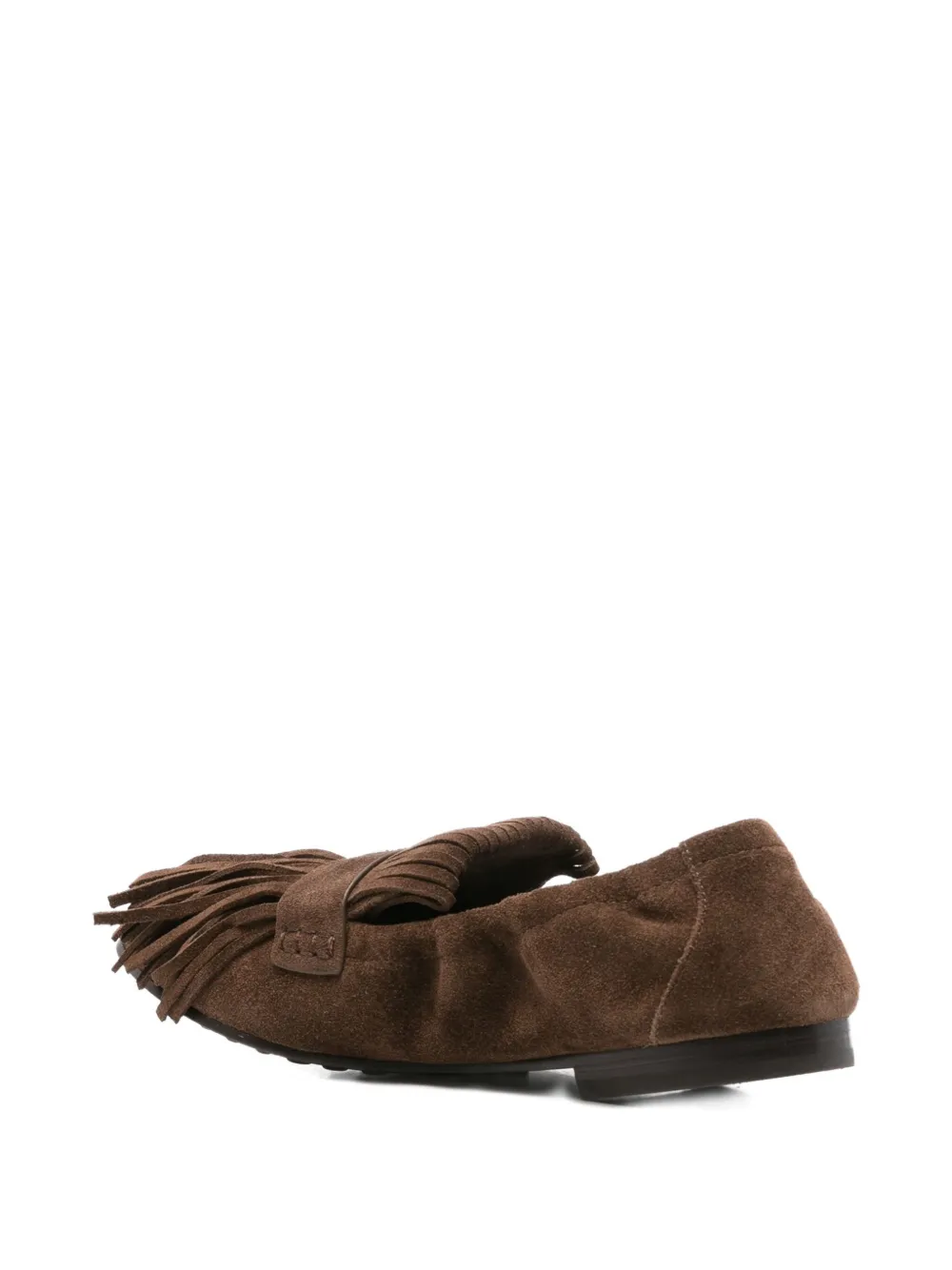 Tory Burch Suede Tassel Ballet Flats In Brown