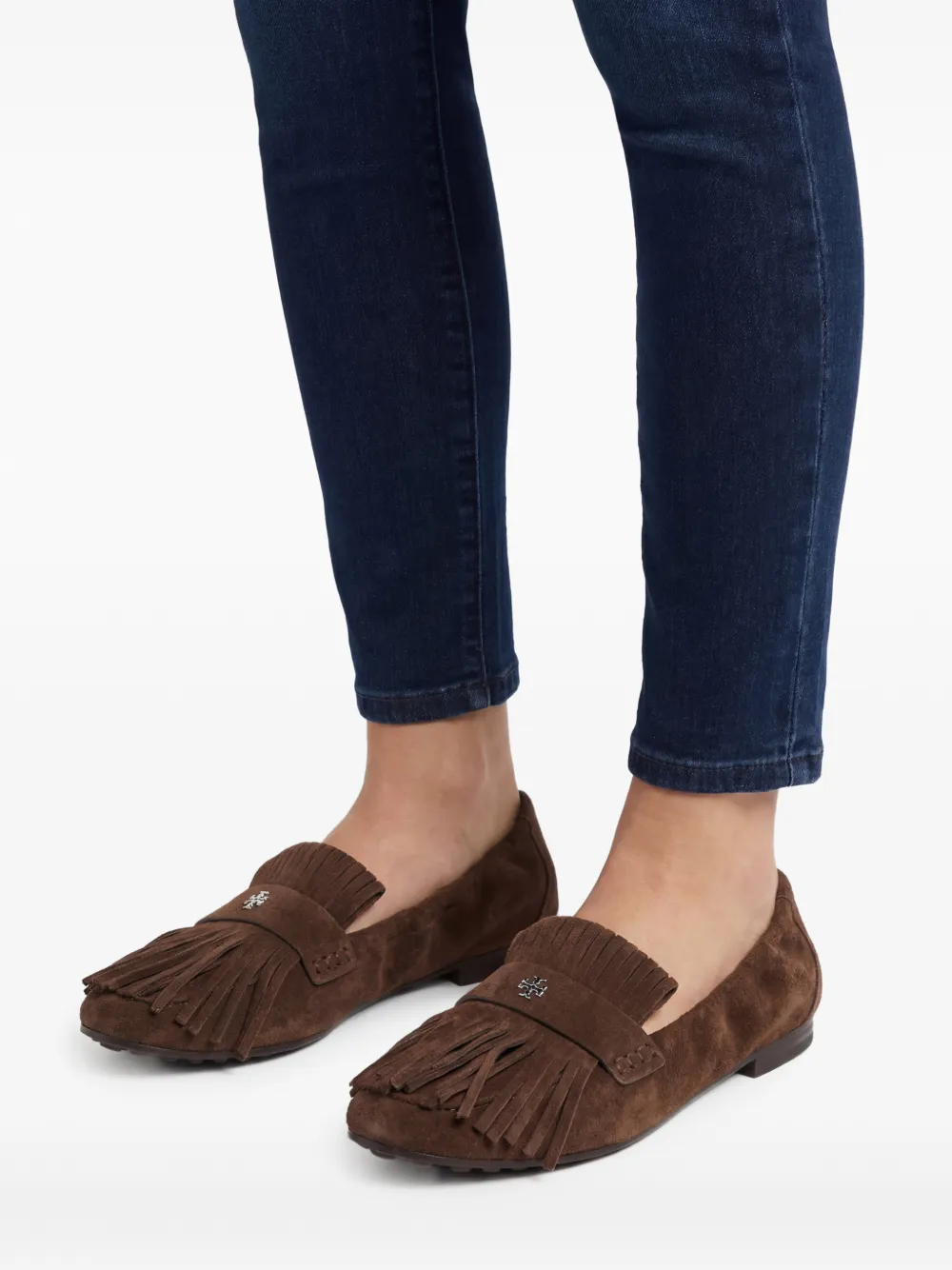 Tory Burch Ballerina's met franje detail Bruin