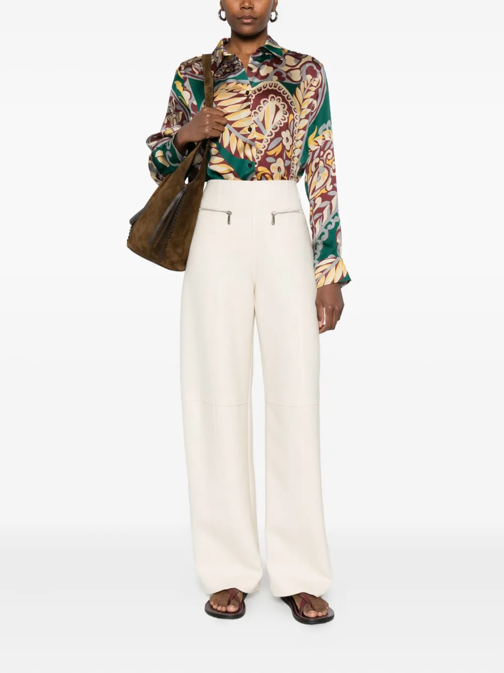ETRO blouse met paisley-print - Groen