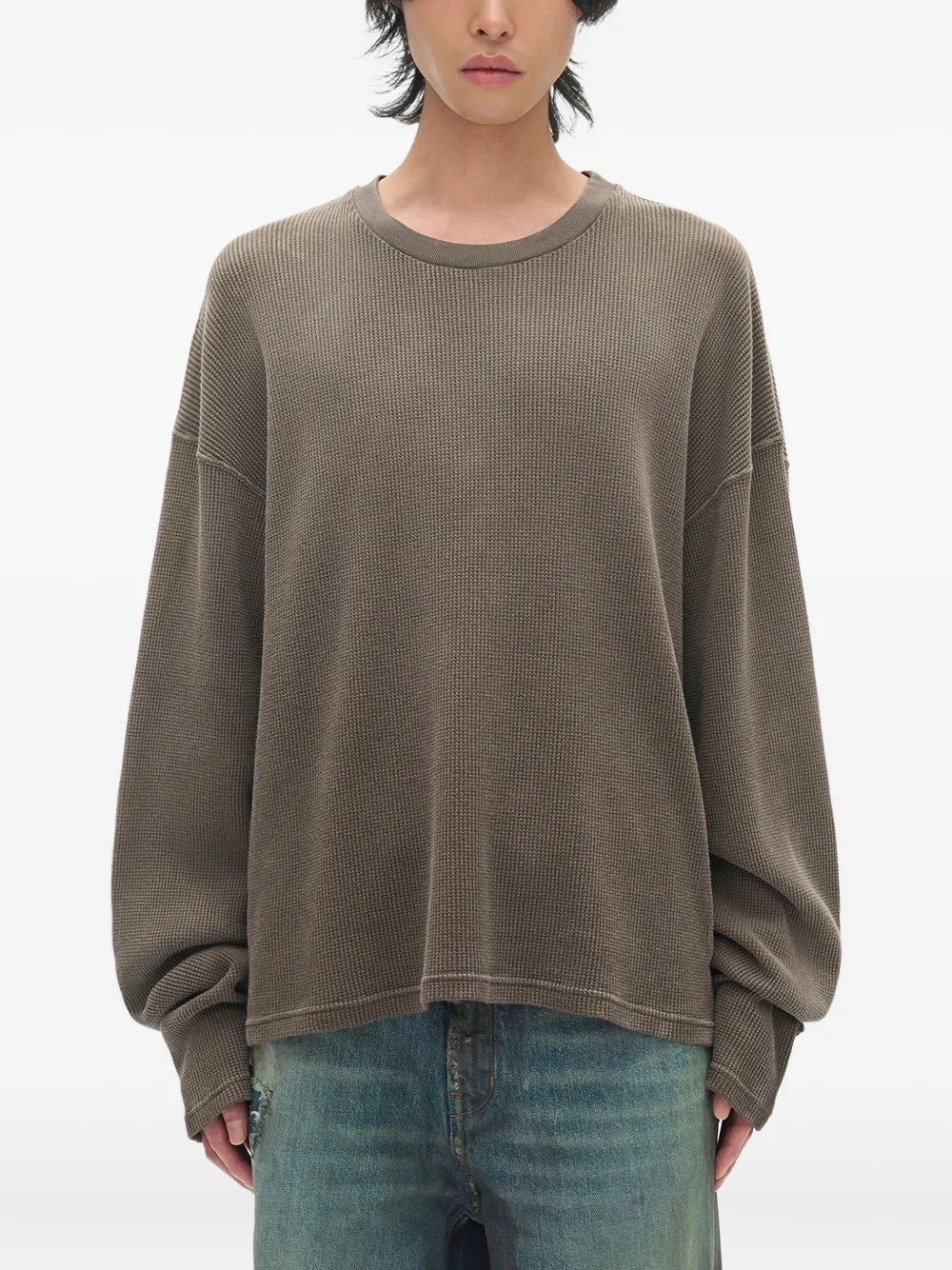 Ann Demeulemeester Emil Long-sleeved T-shirt In Brown