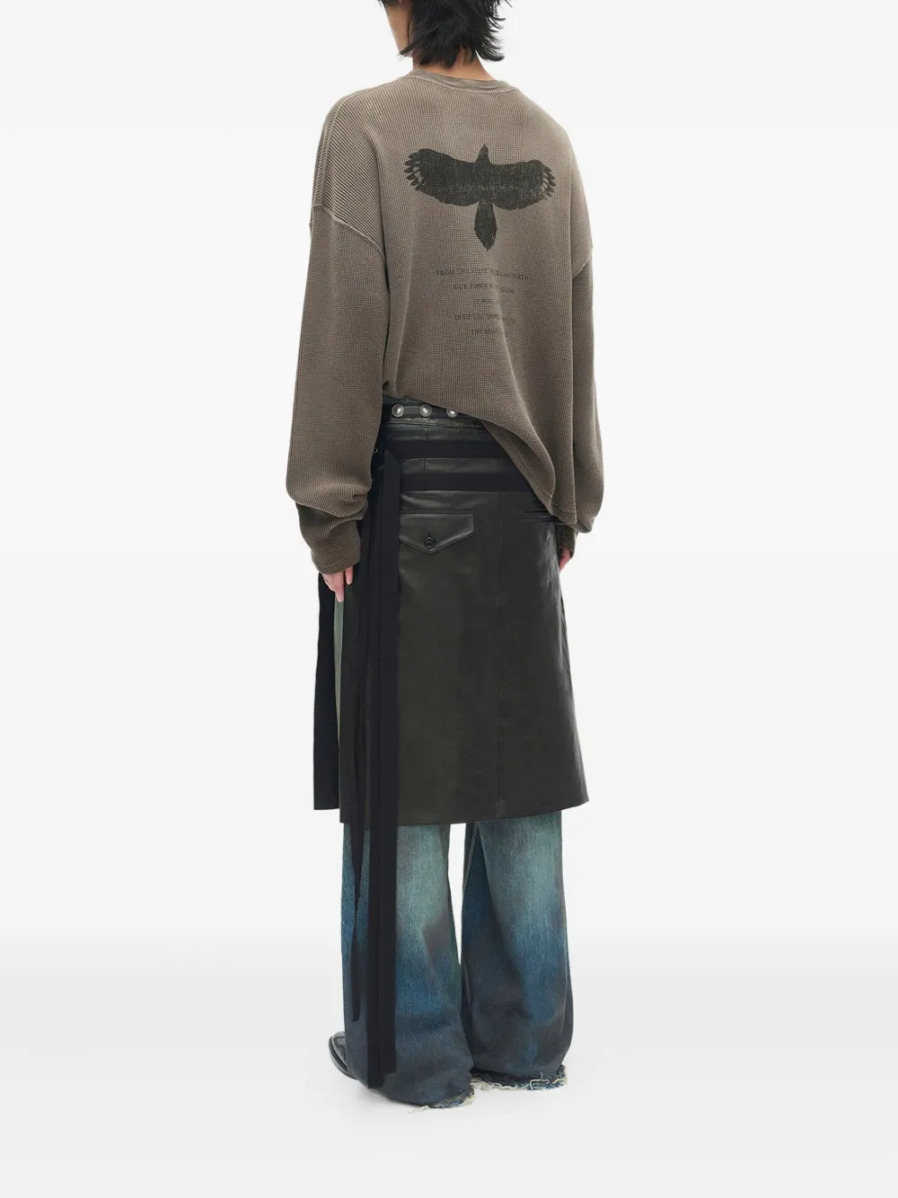Ann Demeulemeester Emil Long-sleeved T-shirt In Brown