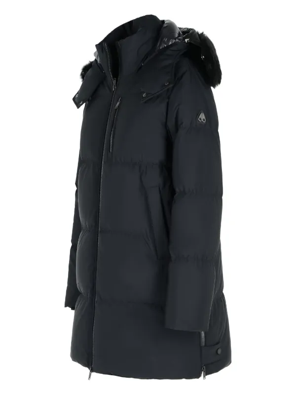Moose Knuckles Faux fur-trim Hooded Jacket | Black | FARFETCH