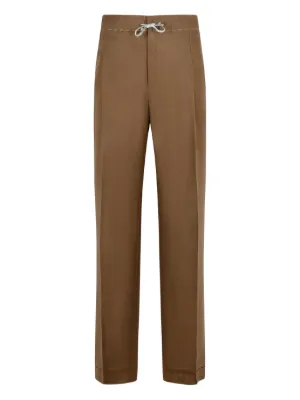 パンツ 1990s martin margiela brown slacks Maison Martin Margiela brown wide trousers with stretched