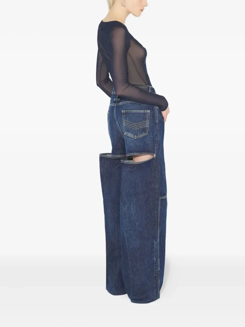  Jean Paul Gaultier Vaqueros Anchos The Cut-out - Azul 