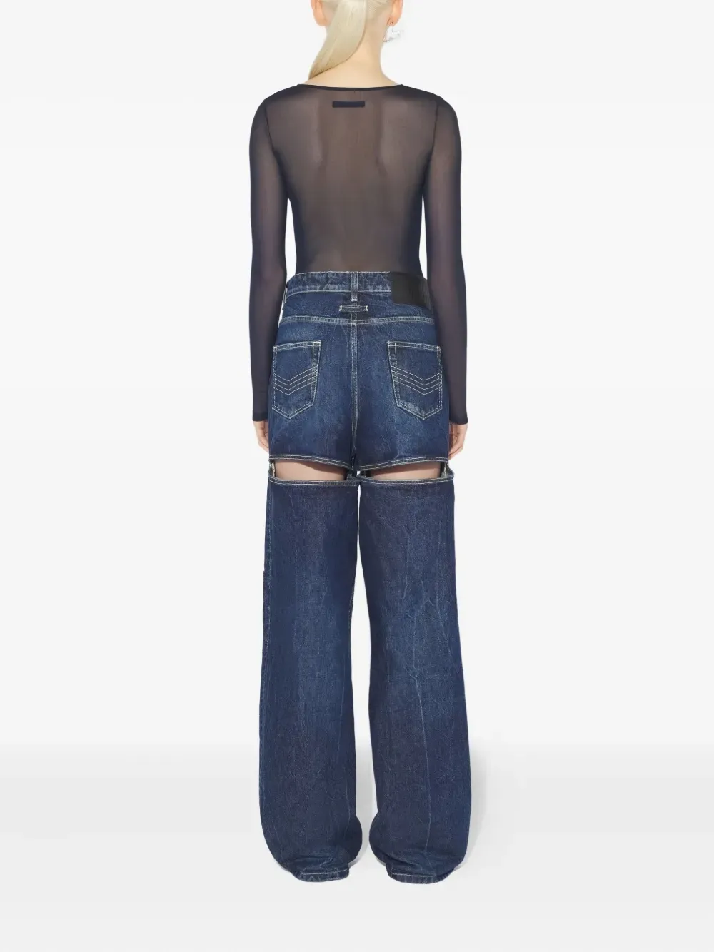 Jean Paul Gaultier The Cut-Out jeans met wijde pijpen Blauw