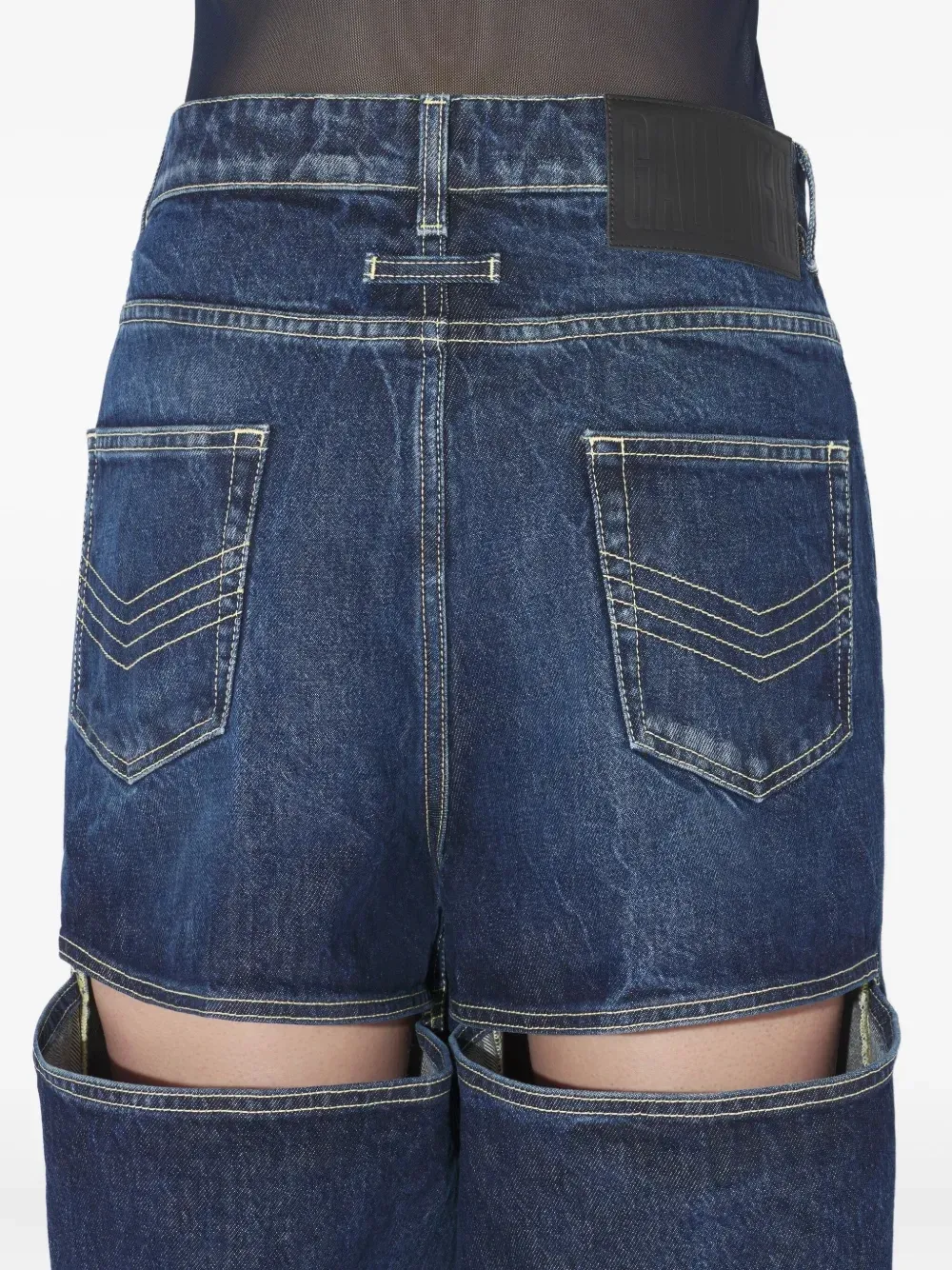 Jean Paul Gaultier The Cut-Out jeans met wijde pijpen Blauw