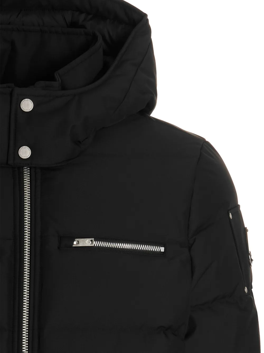 Moose Knuckles Cloud Bomber Jacket With Detachable Hood Clothing In Black