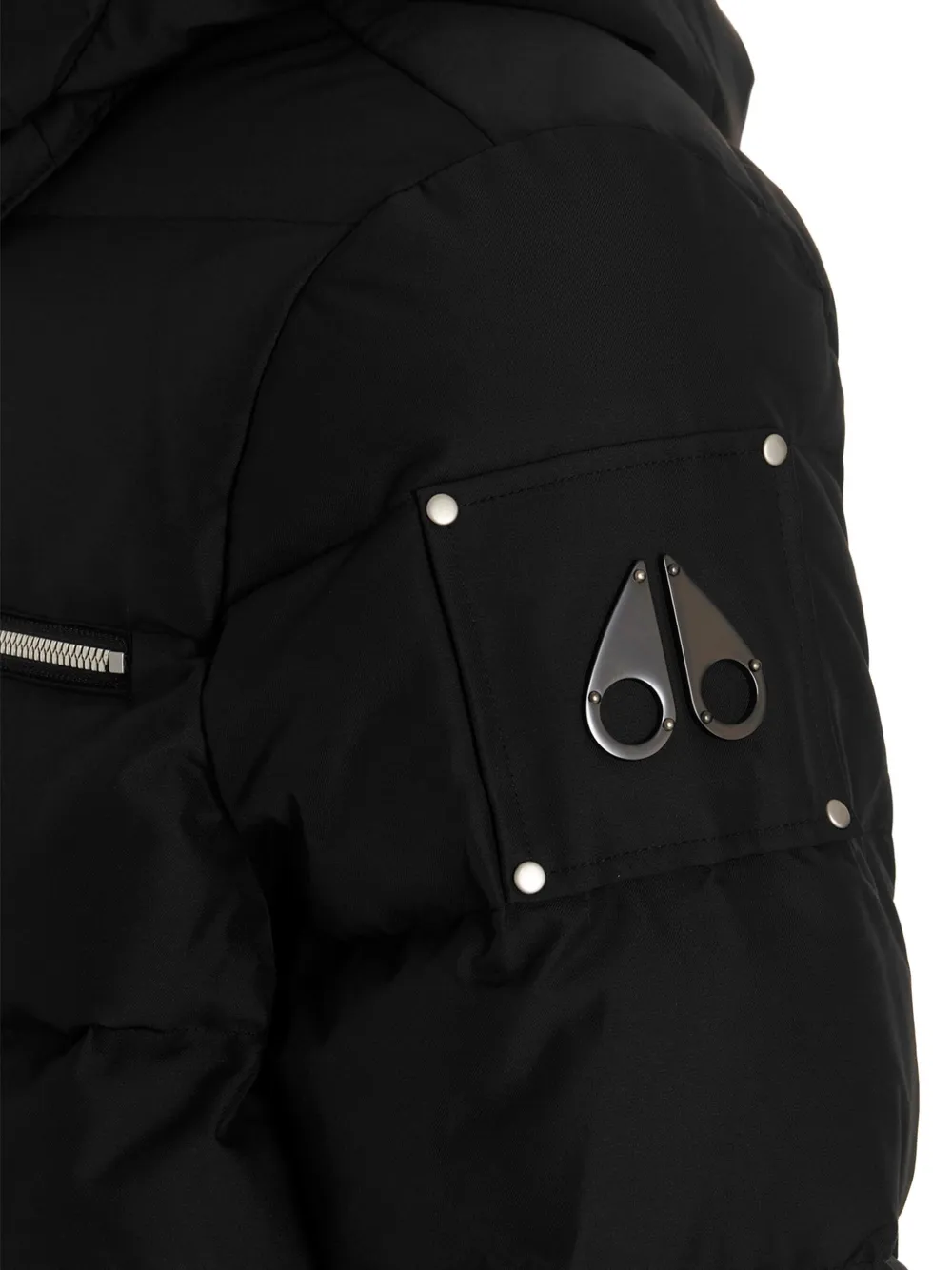 Moose Knuckles Cloud Bomber Jacket With Detachable Hood Clothing In Black