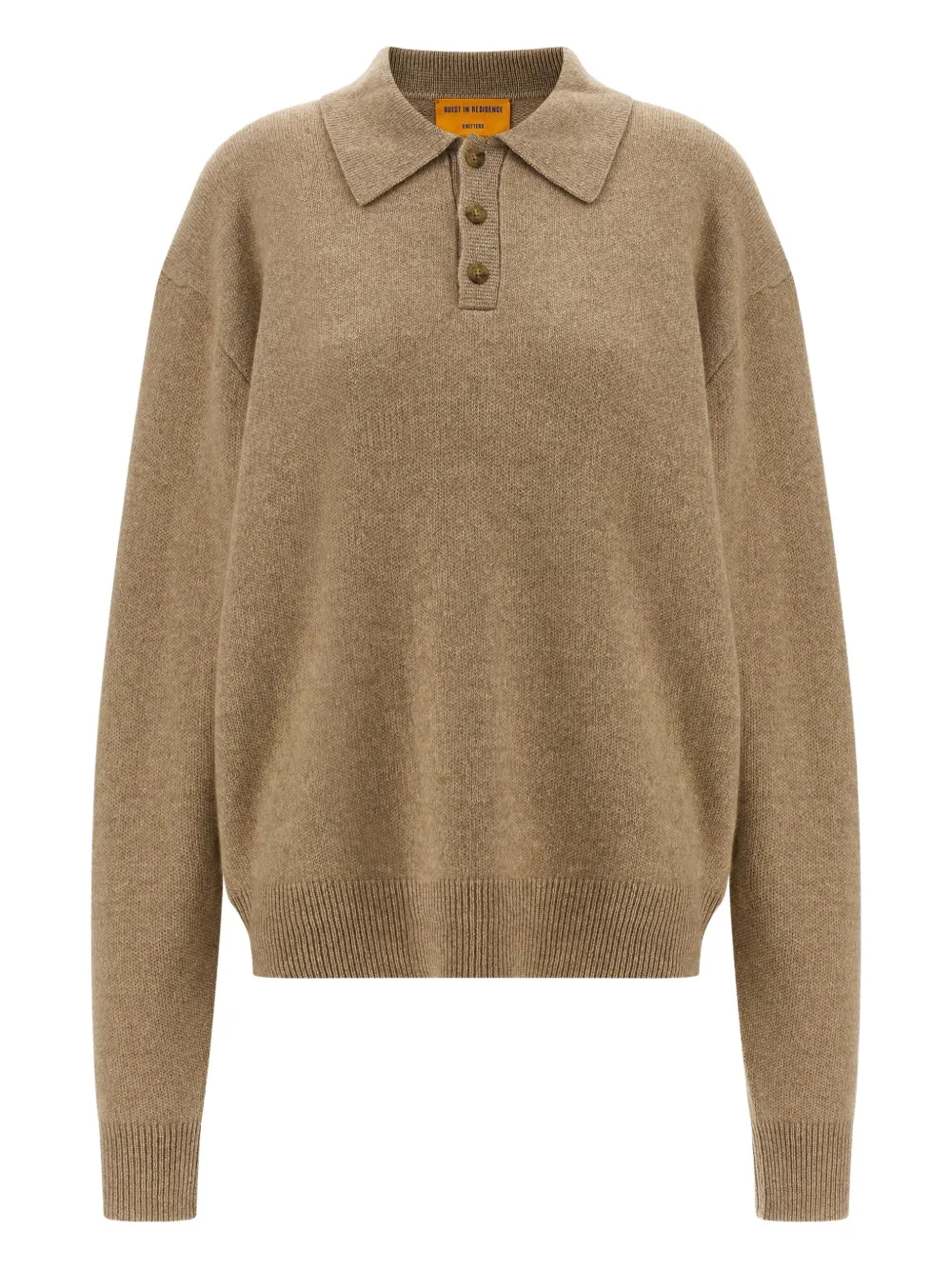 Guest In Residence Allday Cuffed Elbow Sweater In Brown