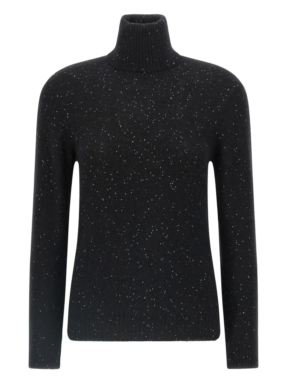 Fabiana Filippi sequin turtleneck sweater - ブラック Fabiana Filippi sequin turtleneck sweater - ブラック