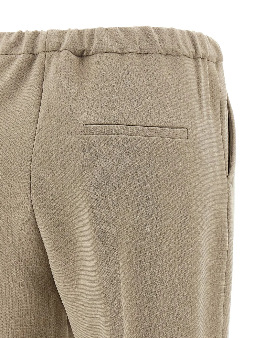 Alberto Biani Cadi Fabric Pants With Elastic Waistband In Neutral