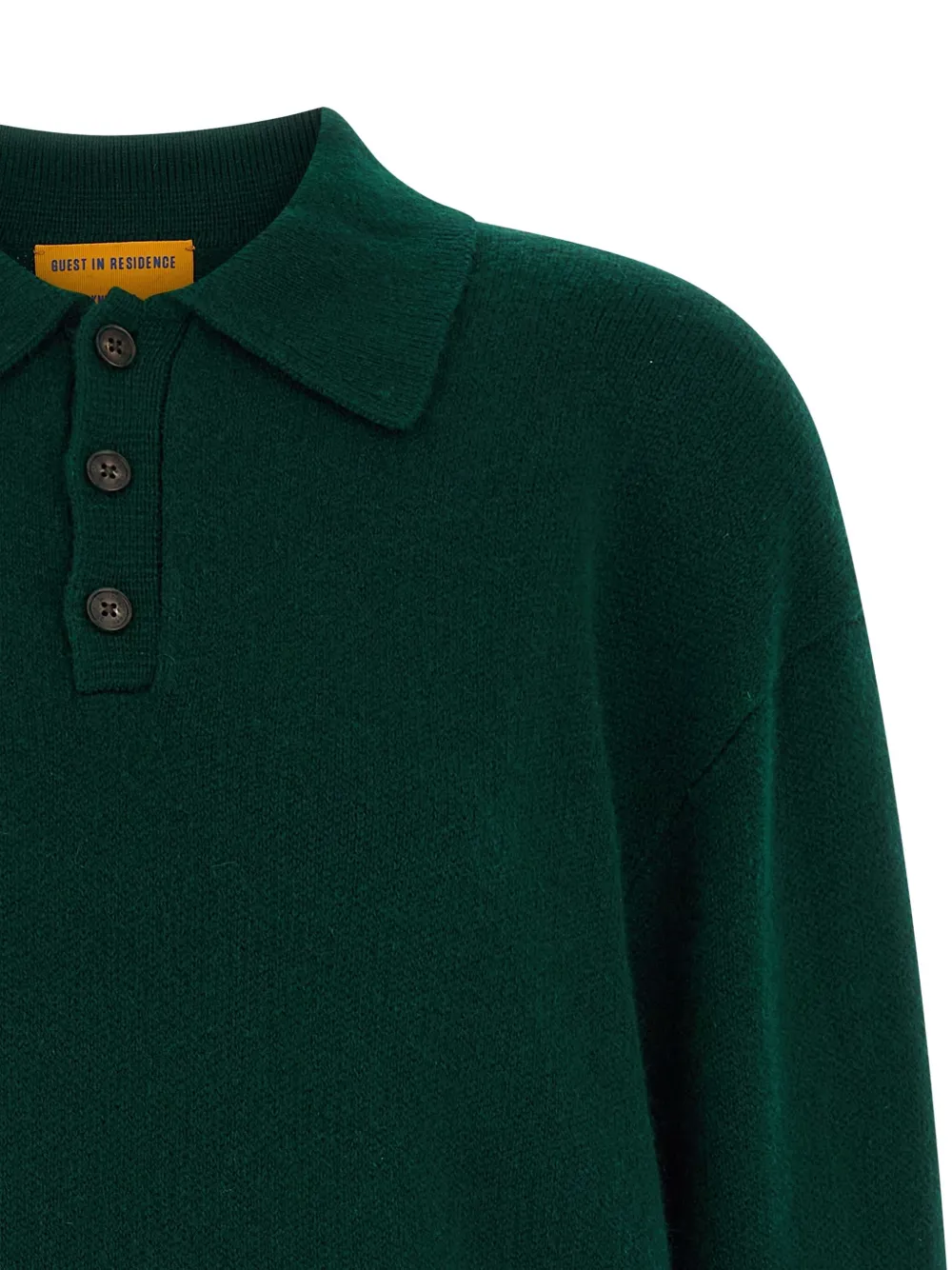 Guest In Residence Allday Ribbed-sleeve Sweater In Green