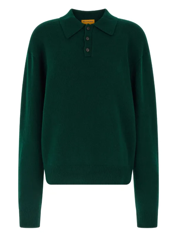 Guest In Residence Allday Ribbed-sleeve Sweater in Green