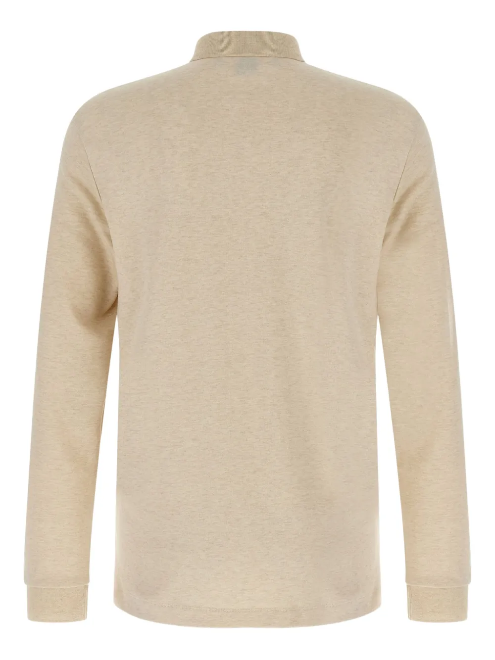 BOSS embroidery-logo long-sleeve polo shirt - Beige