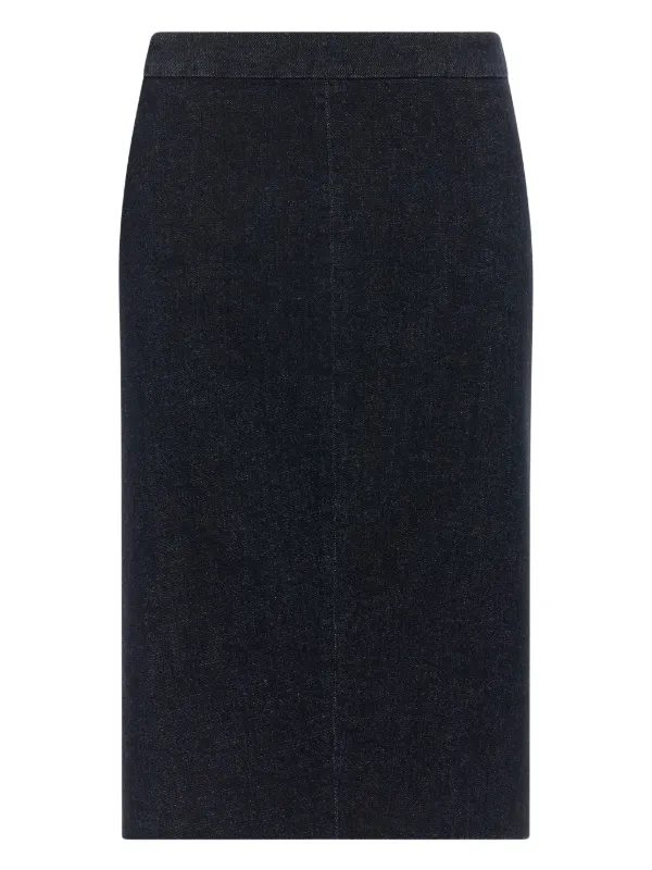 Tom Ford Denim Midi Skirt in Blue