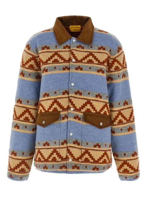 Guest In Residence jacquard corduroy-collar jacket