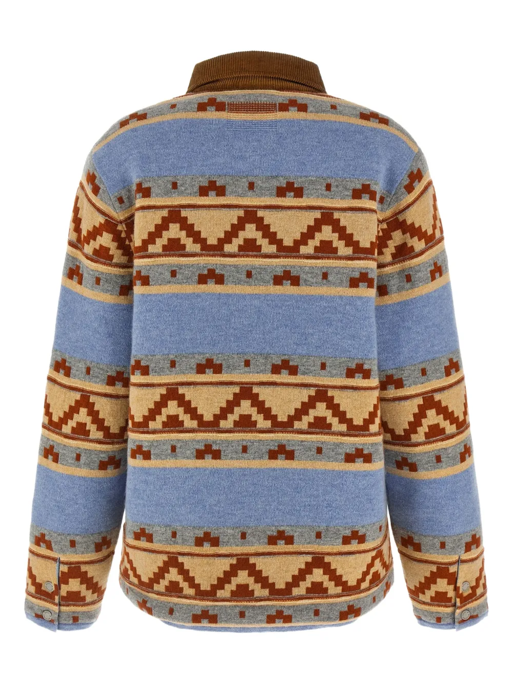 Guest In Residence Jacquard Corduroy-collar Jacket In Blue