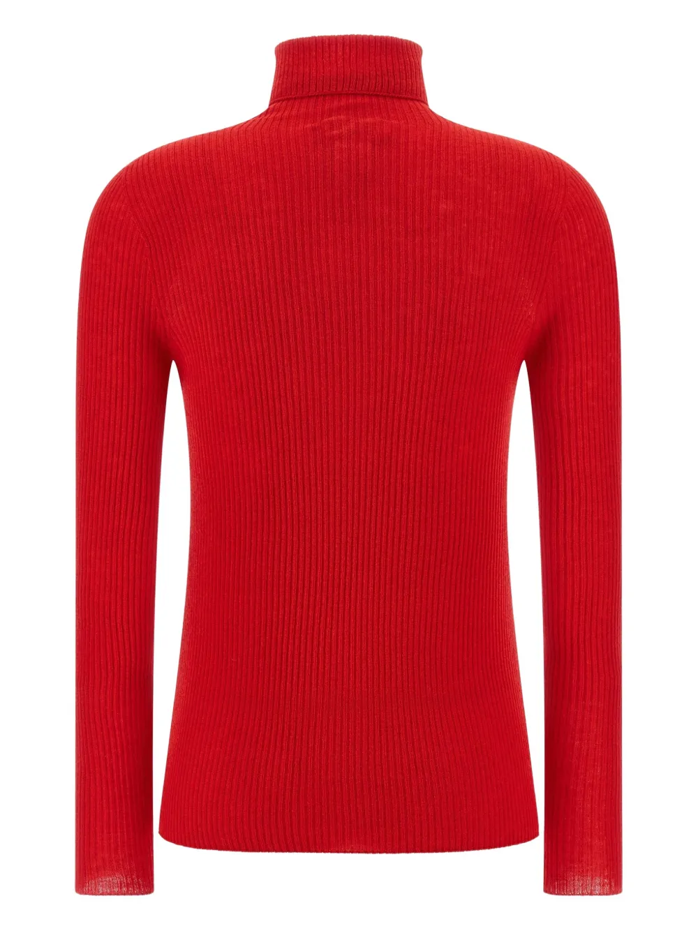 Fabiana Filippi Ribbed Virgin Wool And Silk Turtleneck Sweater In Red