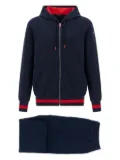 Kiton contrast-bands cotton tracksuit - Blue