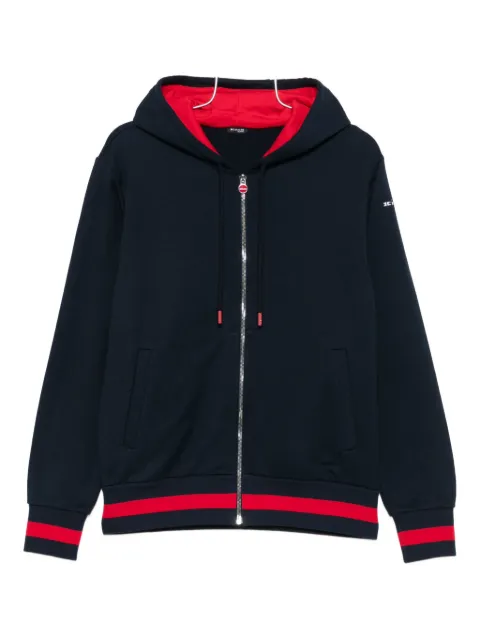 Kiton contrast-bands cotton tracksuit