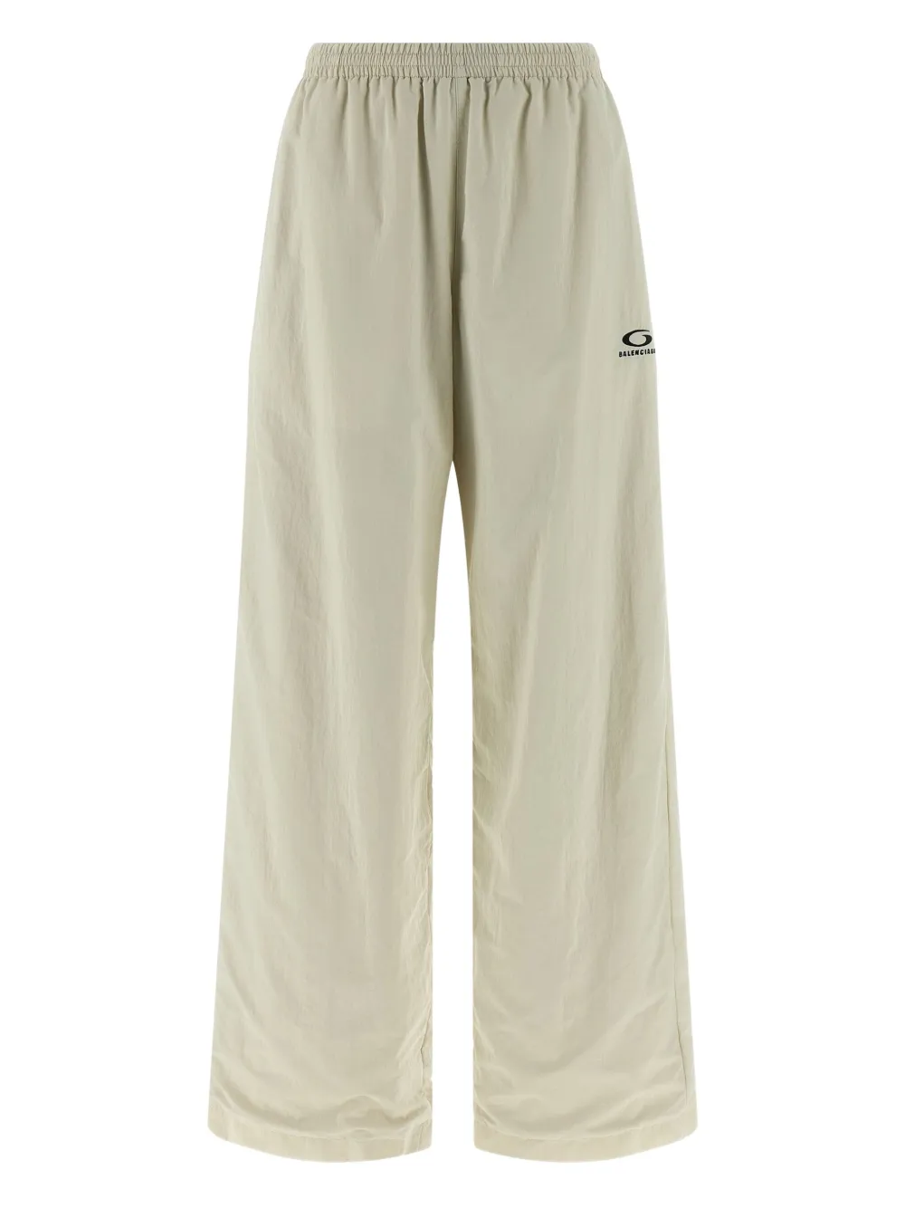 Balenciaga wrinkled-effect logo-embroidery trousers - ニュートラル Balenciaga wrinkled-effect logo-embroidery trousers - ニュートラル