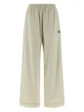 Balenciaga wrinkled-effect logo-embroidery trousers - Neutrals