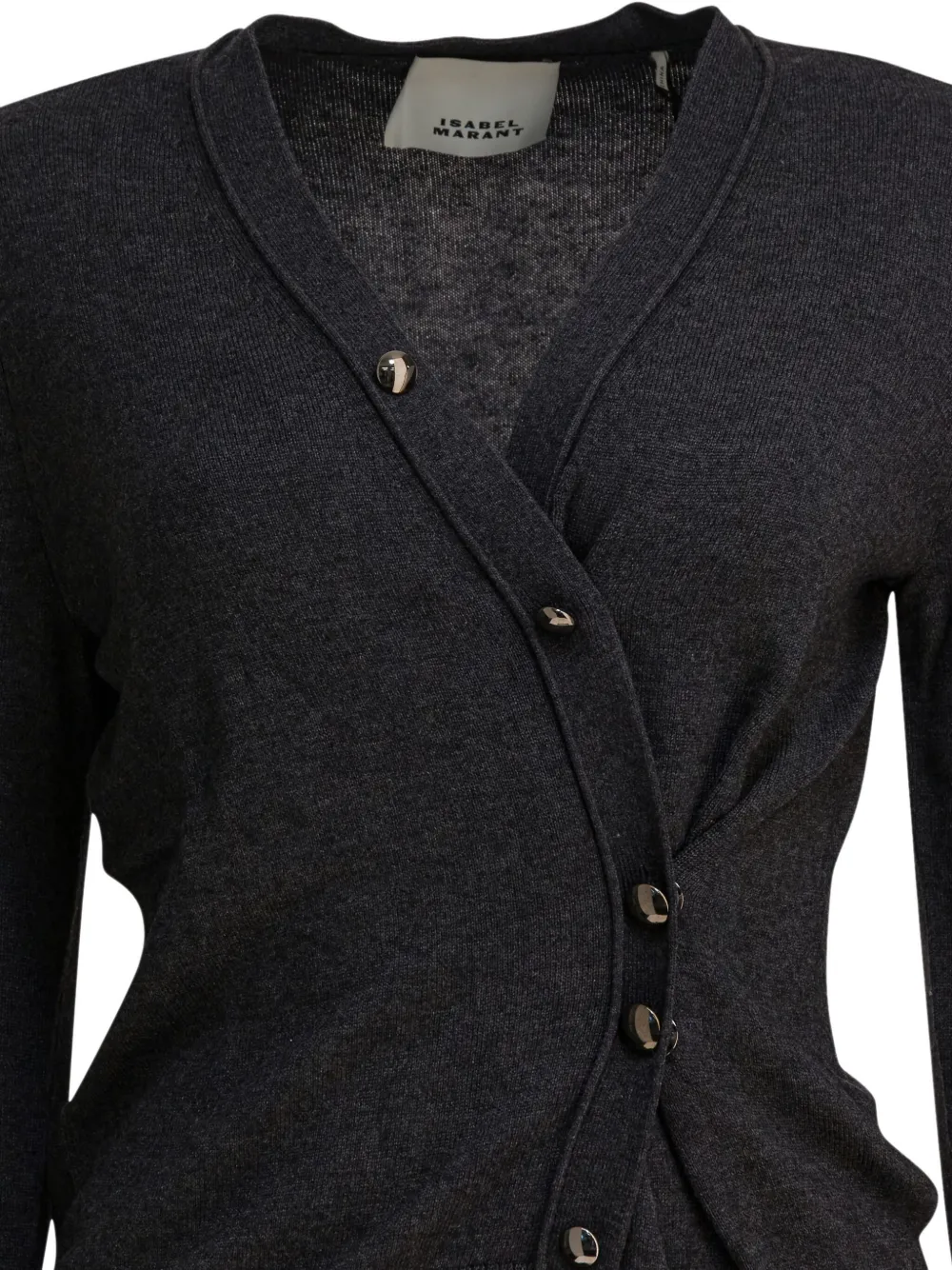 Isabel Marant Carline V-neck Cardigan In Gray