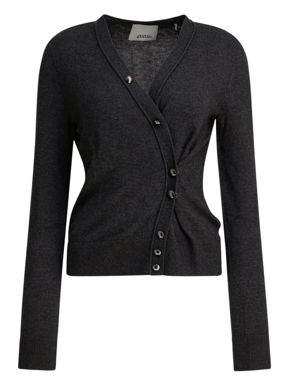 ISABEL MARANT Carline V-neck cardigan - グレー ISABEL MARANT Carline V-neck cardigan - グレー