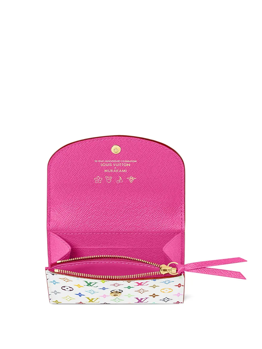 Louis Vuitton Pre-Owned x Murakami Rosalie monogram wallet - ホワイト Louis Vuitton Pre-Owned x Murakami Rosalie monogram wallet - ホワイト