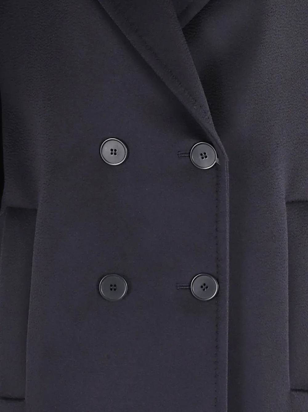 Max Mara Wollen jas met dubbele rij knopen Blauw