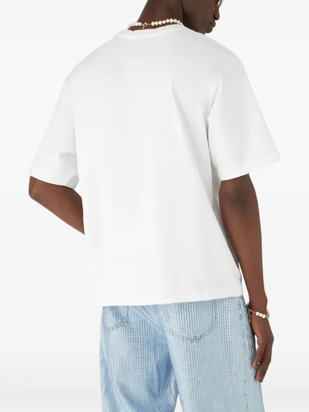 Casablanca Dragonfly Floral T-shirt Wit