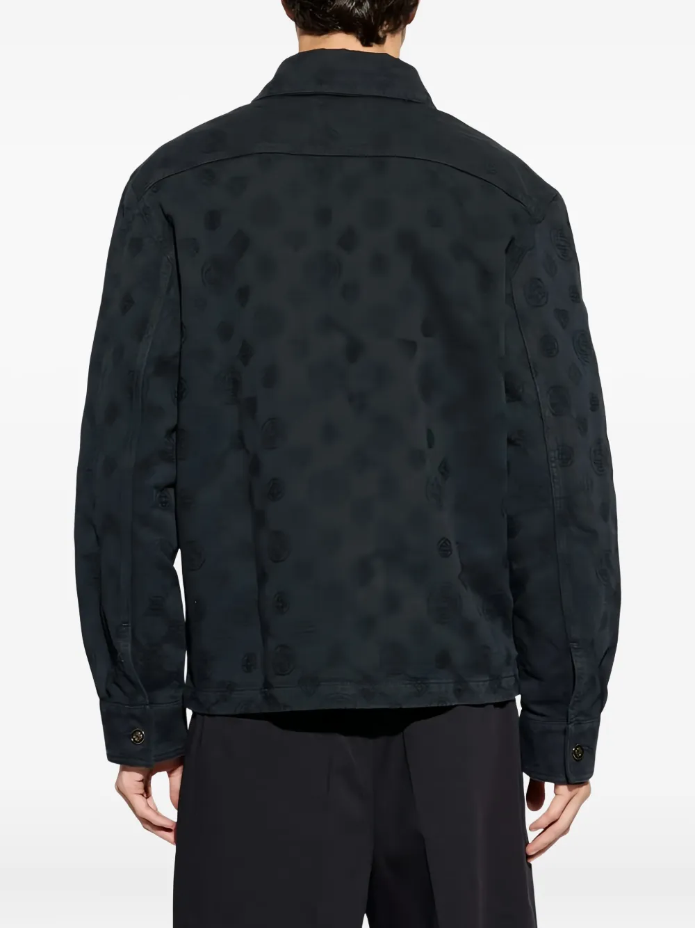 Casablanca Shirtjack met monogram-reliëf Zwart