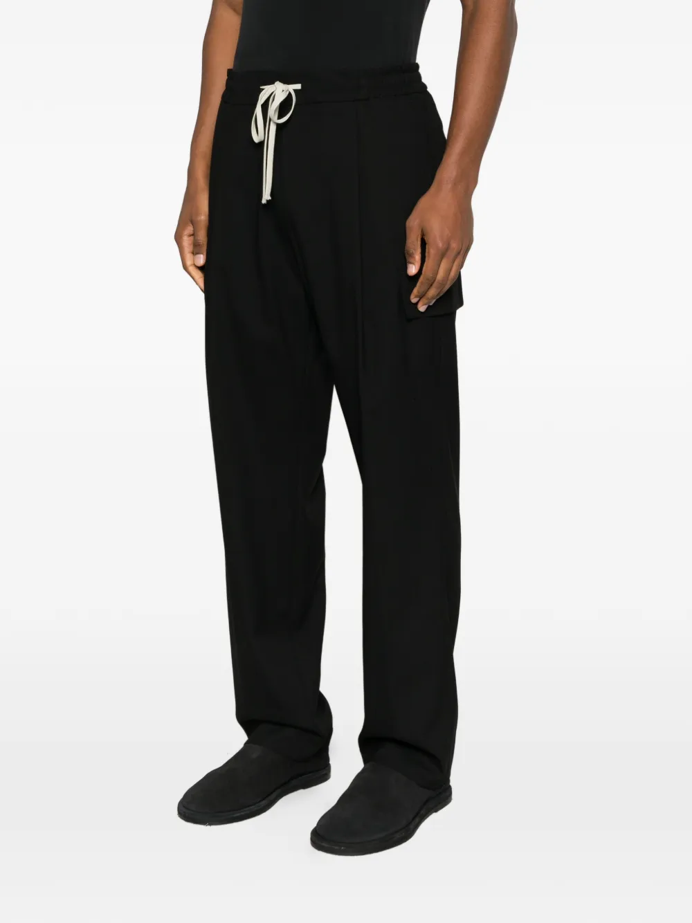 State Of Order Yak Cargo Drawstring Trousers In Black