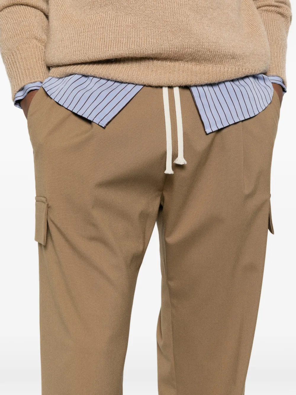 State Of Order Yak Cargo Drawstring Trousers In Brown