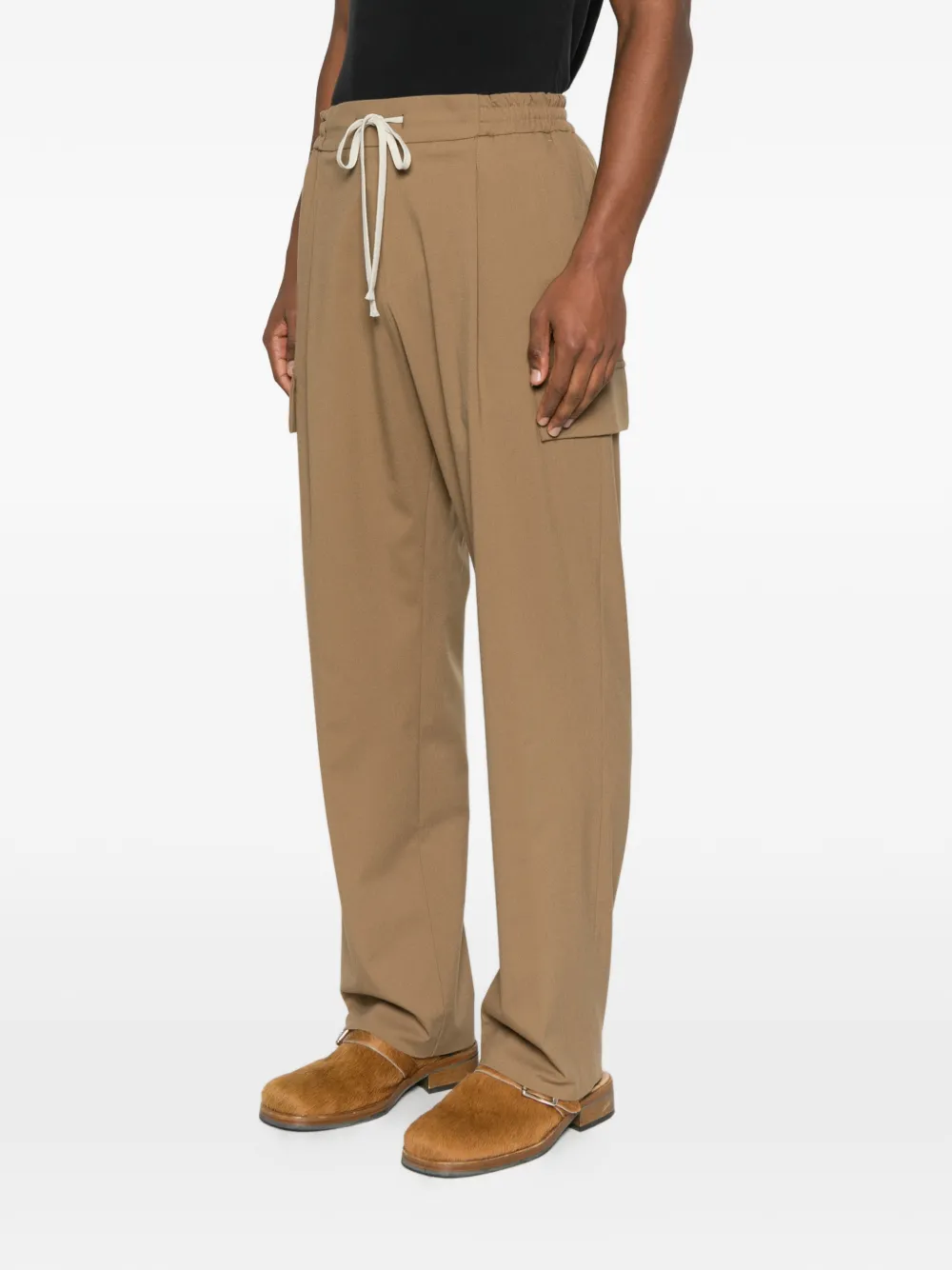 State Of Order Yak Cargo Drawstring Trousers In Brown