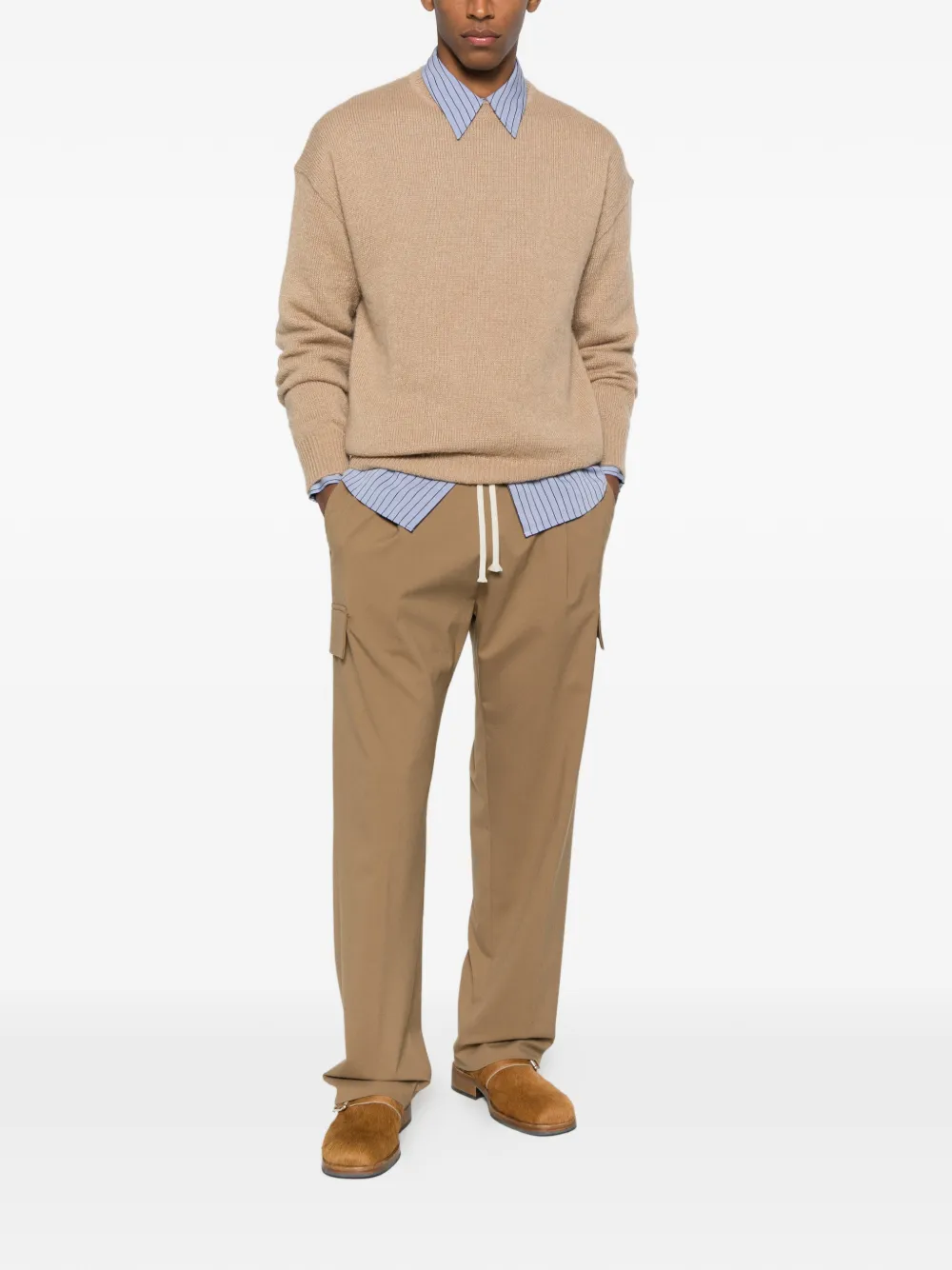 State Of Order Yak Cargo Drawstring Trousers In Brown