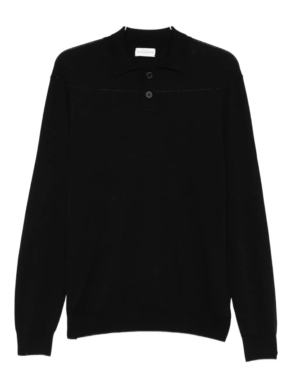 Ballantyne long-sleeve polo shirt - Nero