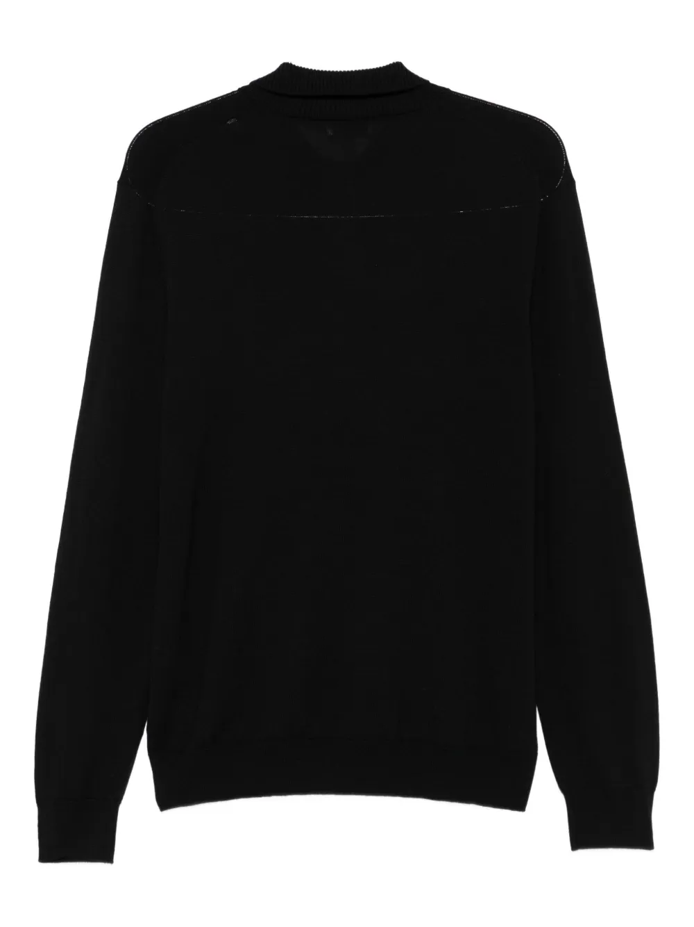 Ballantyne long-sleeve polo shirt - Zwart