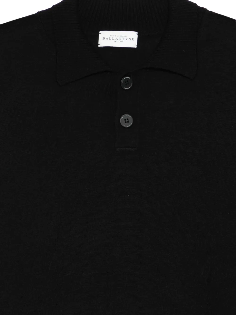 Ballantyne Poloshirt met lange mouwen Zwart