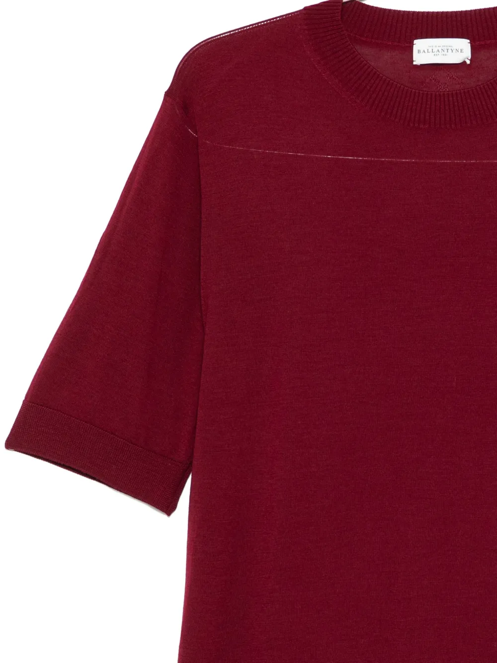 Ballantyne Wollen T-shirt met ronde hals Rood