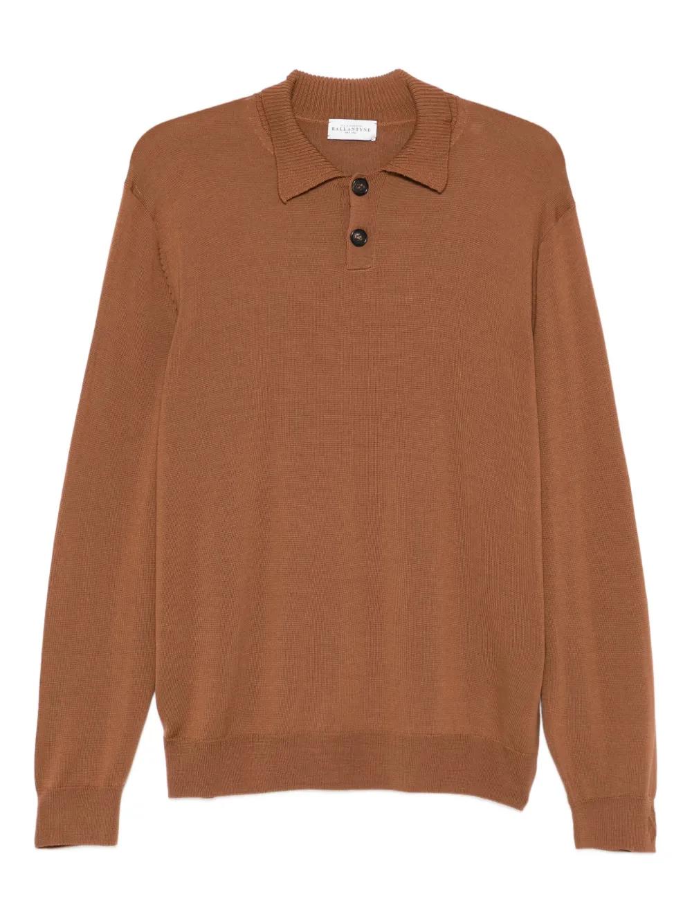 Ballantyne playera tipo polo manga larga | marrón | Image 1