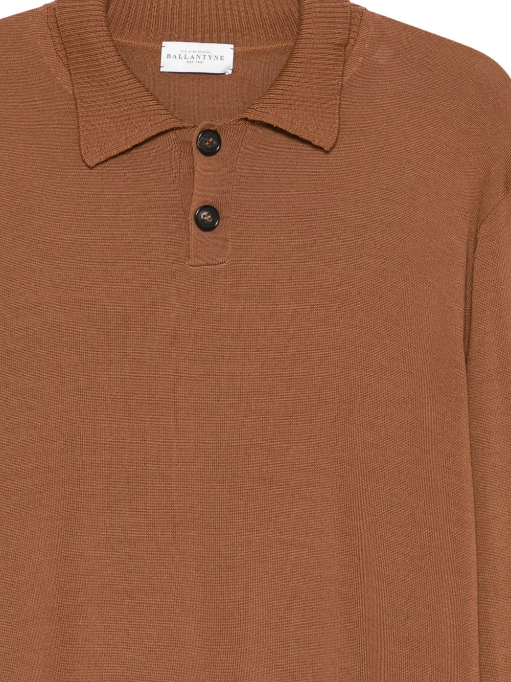 Ballantyne Poloshirt met lange mouwen Bruin