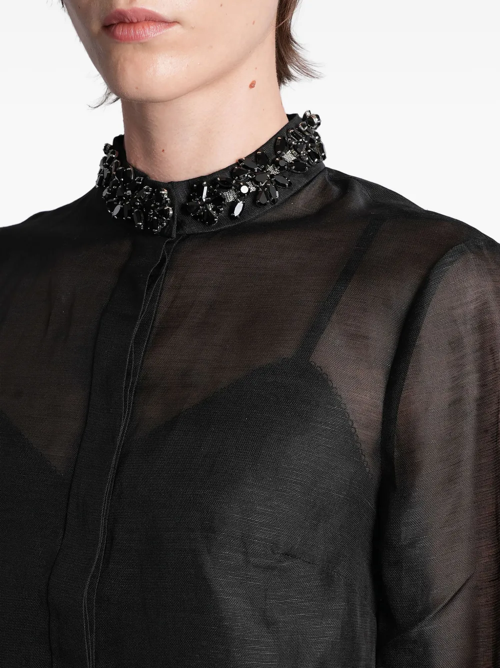 ZIMMERMANN Blouse met verfraaide kraag Zwart