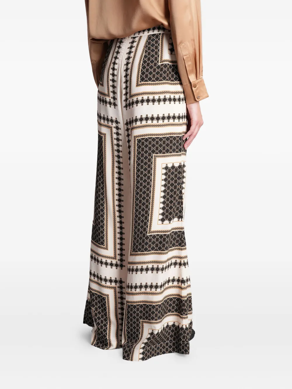 Zimmermann Geometric-print Trousers In Neutral