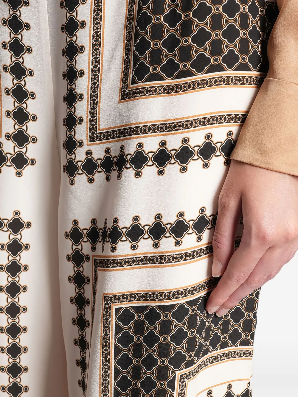 Zimmermann Geometric-print Trousers In Neutral