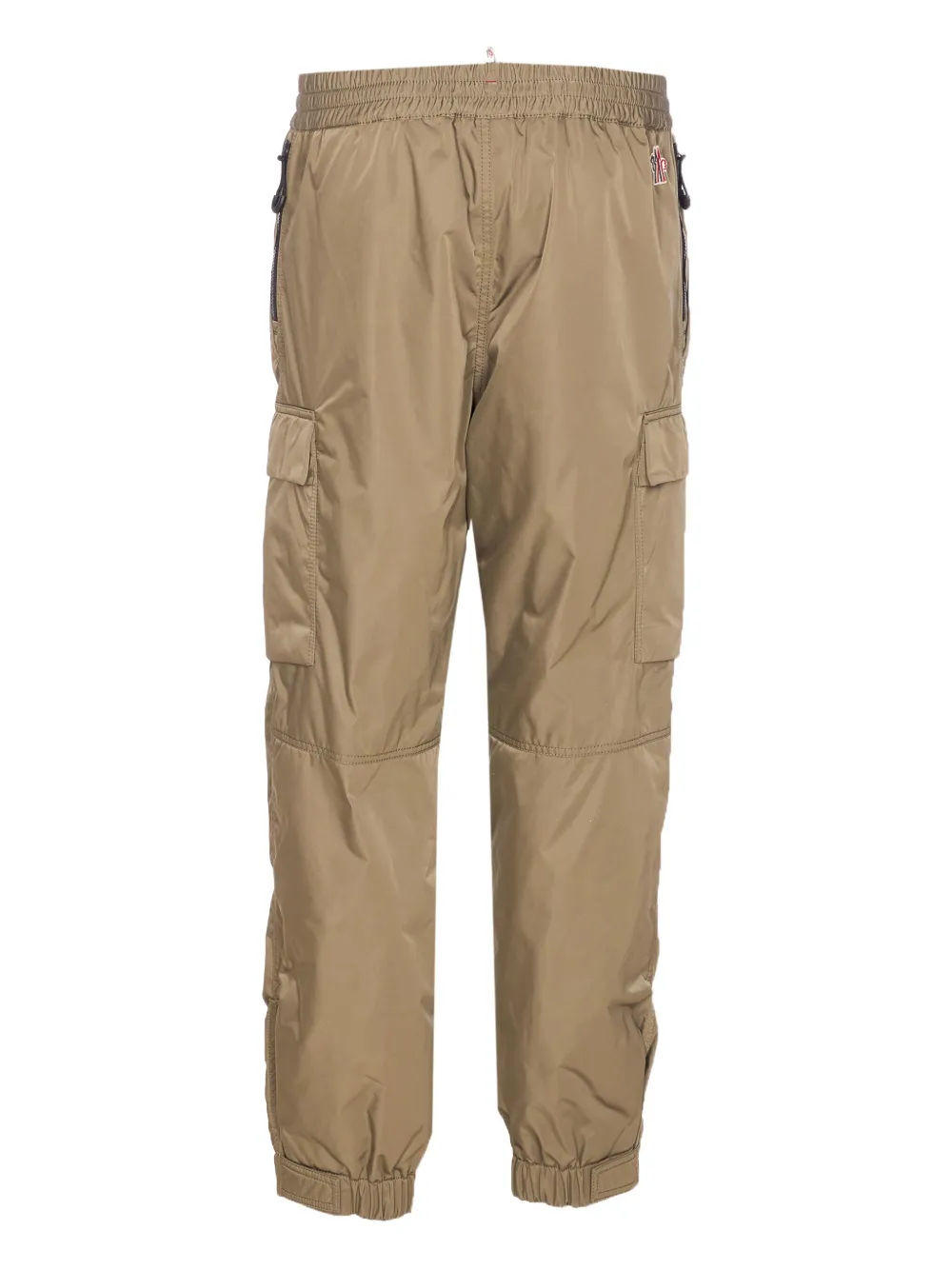 Moncler Grenoble Elastische broek met logopatch - Bruin