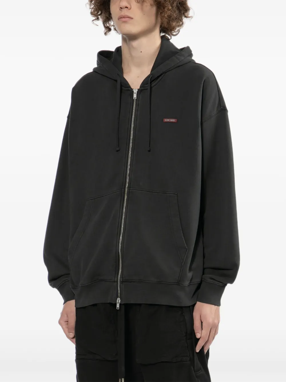 izzue Hoodie met logopatch Zwart