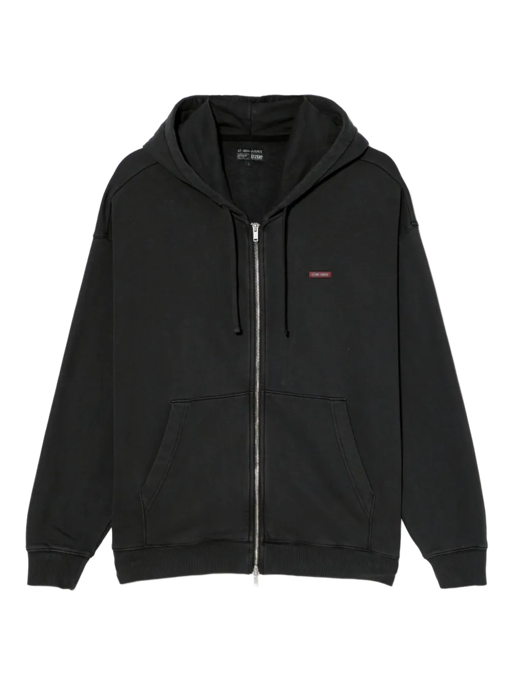 izzue logo-patch hoodie | Black | Image 1