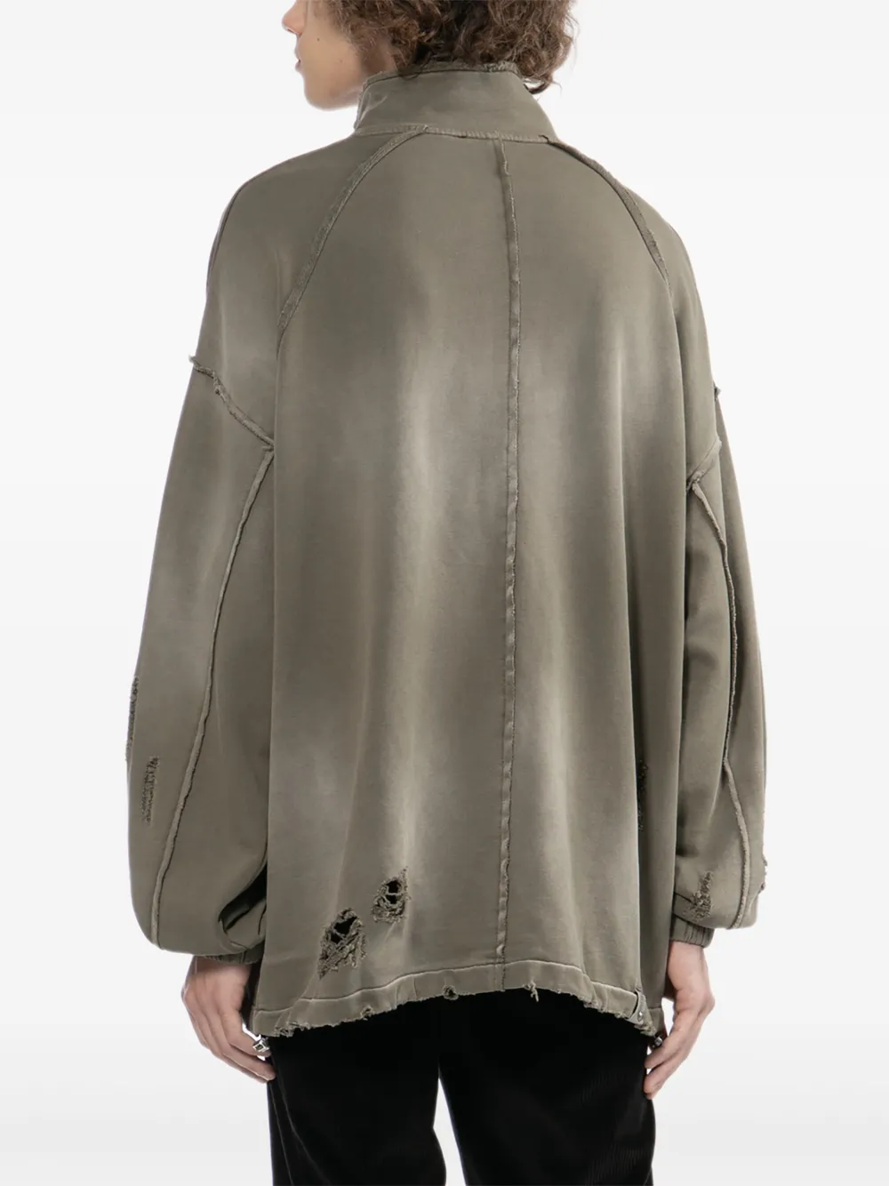 FIVE CM Gerafelde sweater Groen